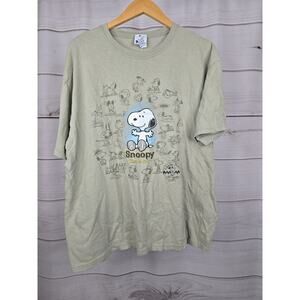 Snoopy Graphic T-Shirt Adult M/L? Then & Now 60 Years Short Sleeve Cedar Fair